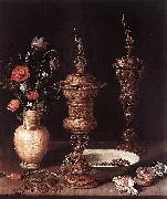 Clara Peeters Still-Life with Flowers and Goblets Germany oil painting artist